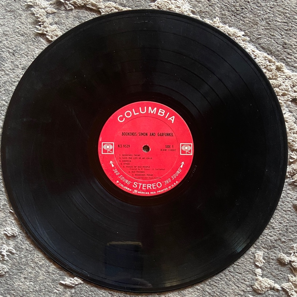 Paul Simon and Art Garfunkel Vintage Bookends Vinyl Record Album | Mrs. Robinson